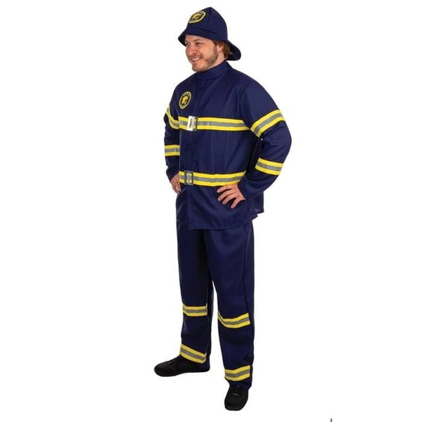 Kostym - Brandman Kostym Man - Mörkblå - 3 delar - Vuxen
