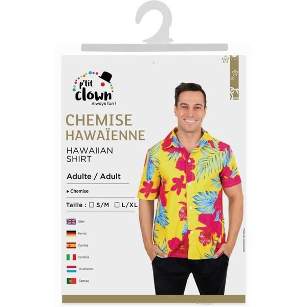 Hawaiiskjorta - PtitClown - Flerfärgad - Vit - Herr
