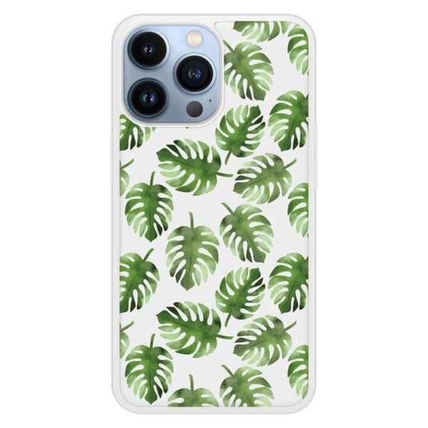 Siliconförstärkt tryckt skal kompatibelt med Apple iPhone 13 Pro Monstera-blad