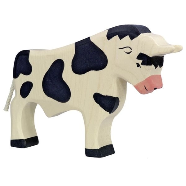 Figur - HOLZTIGER - Tjur - Svart - Handmålad - Europeisk tillverkning Figur - HOLZTIGER - Tjur - Svart - Handmålad - Europeisk tillverkning