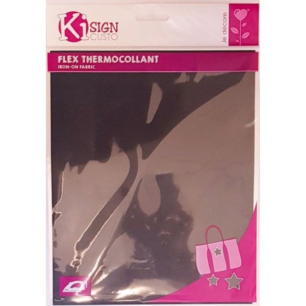Ki-Sign - Svart matt termoflexmaterial 20 x 25 cm