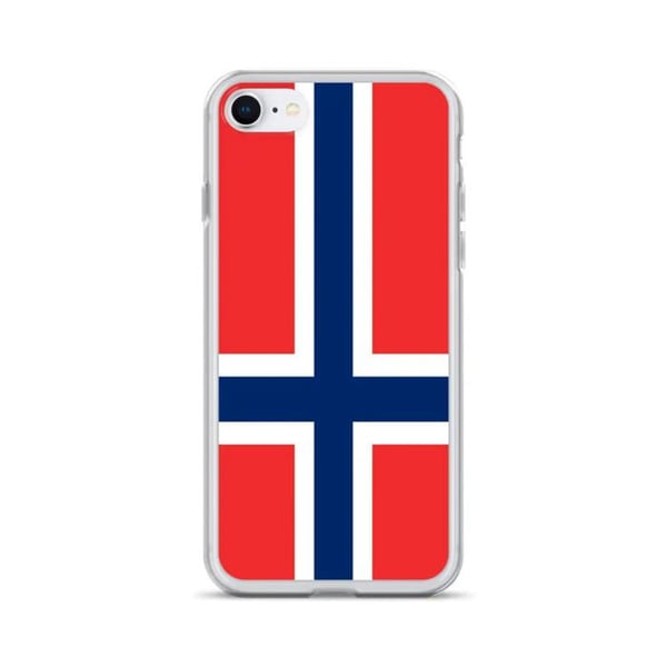 Mobilskal – Bouvetöns flagga – Kompatibel med iPhone 7 Plus – Mjuk fodral – Stöttålig och chockresistent – Silikon – Pixelforma