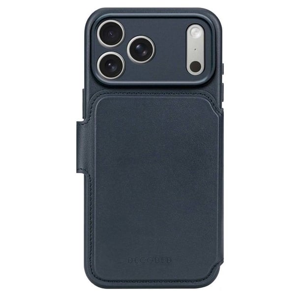 Foliofodral - DECODED - iPhone 17 Pro Max - Äkta läder - Avtagbar skal - MagSafe