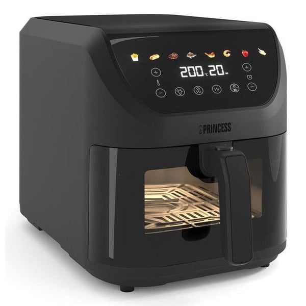 Princess SlimFry 182476 Luftfritöser 8L 2000W Svart Teknologi för Varmluft