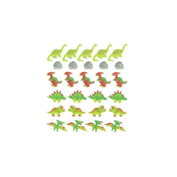 MégaCréa DIY - Glittrande skumklistermärken Dinosarier 27 stycken
