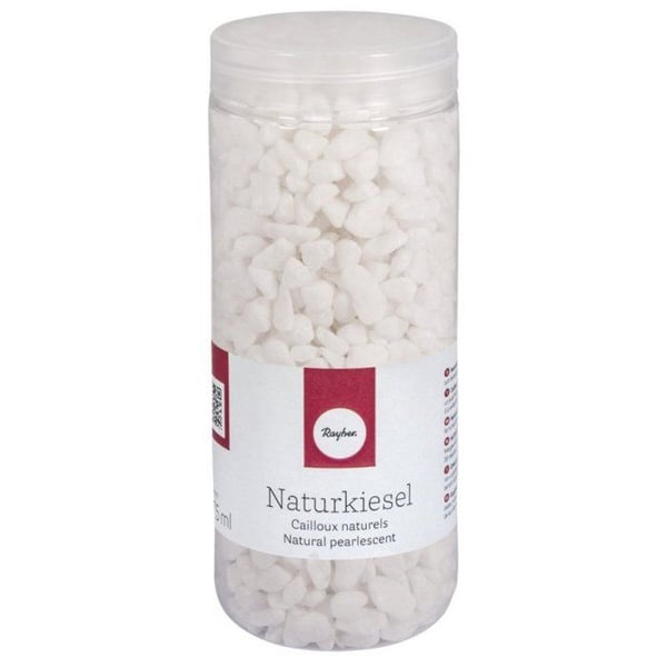 Naturliga stenar, vita, 5-8mm, låda 475ml