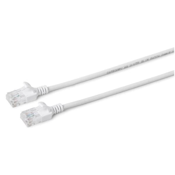 Nätverkskabel U/UTP CAT6A Slim - MICRO CONNECT - 0.25M - LSZH - AWG 28 - Vit