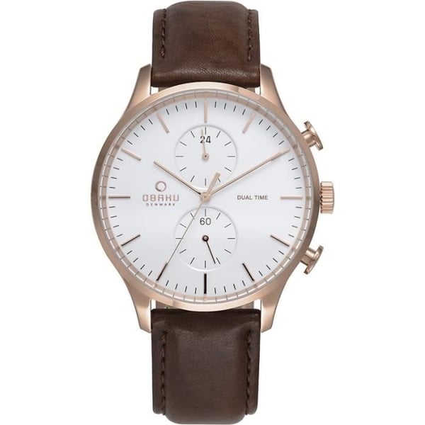 Herrklocka OBAKU i Brunt Läder - 39091