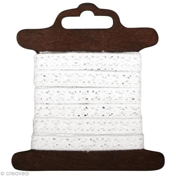 Spetsband - RAYHER - Vit - 1 cm - 3 m