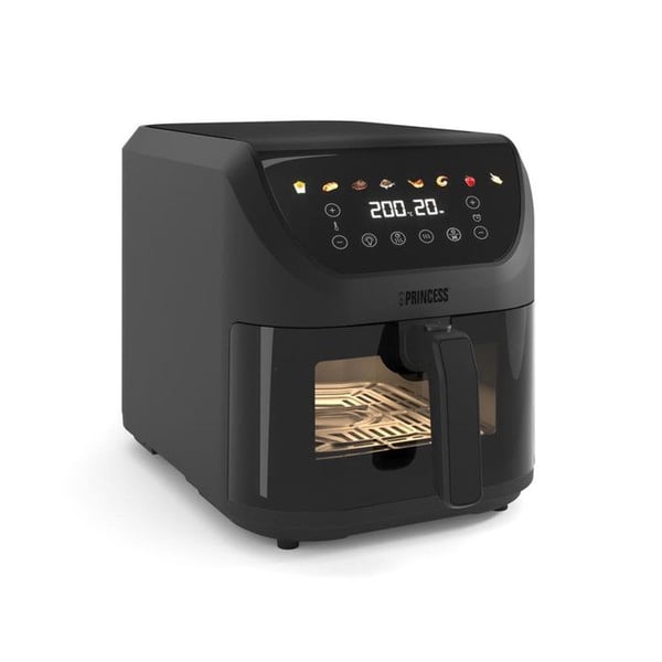 Princess SlimFry 182476 Luftfritöser 8L 2000W Svart Teknologi för Varmluft