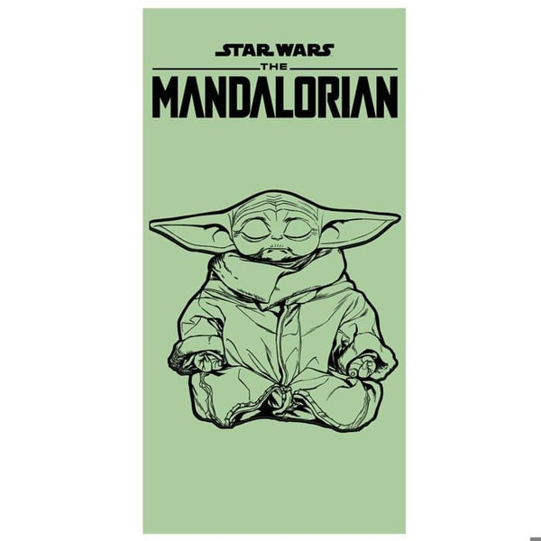 Disney Star Wars The Mandalorian strandhandduk i bomull, flerfärgad