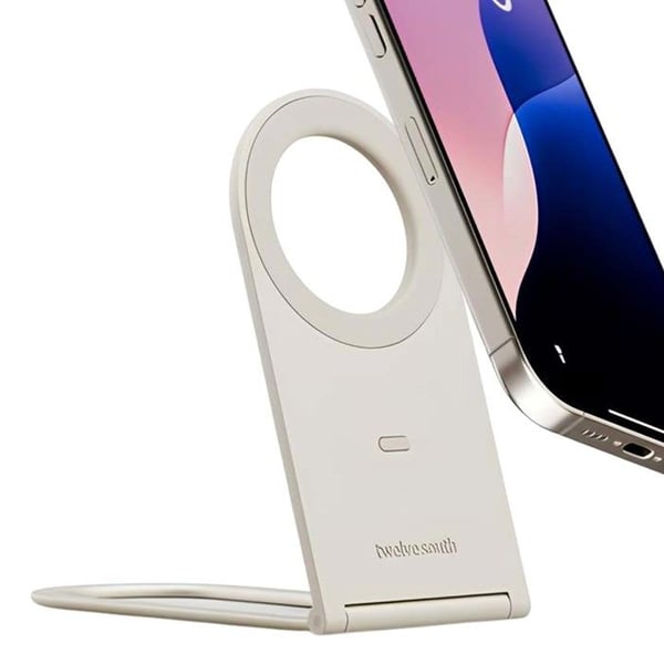 Support MagSafe för iPhone Ultra Tunn Böjbar Serie Curve Nano Twelve South Vit