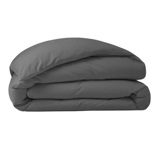 Husvagn i kammad percale bomull "Julian" alla storlekar Ren bomull - Julian Ardoise - Husvagn 260 x 240 cm