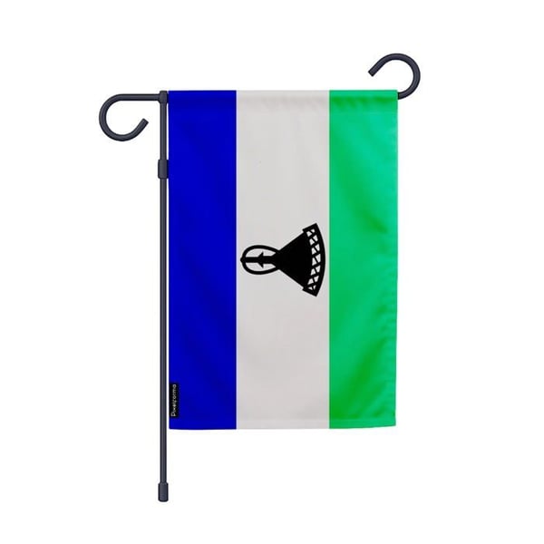 Flagga Trädgård Lesotho – 32 x 47.5 cm – Slitstark Polyester – Vertikalt Format – Utomhus – Pixelforma
