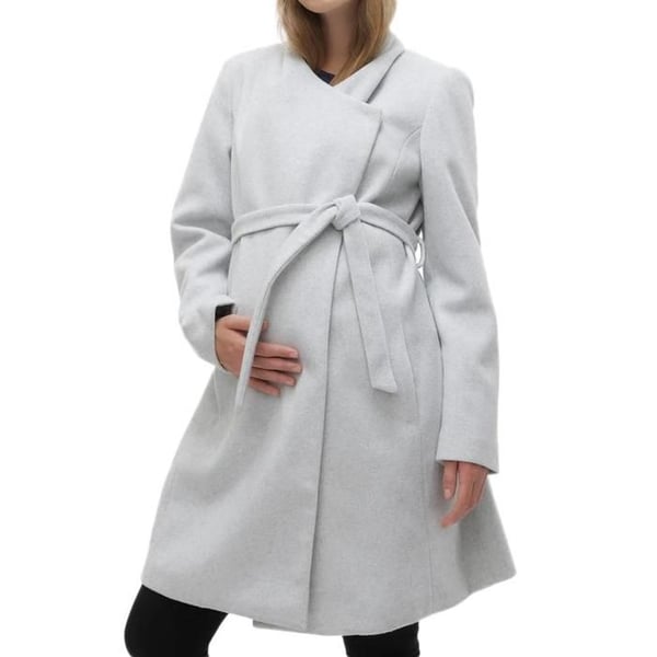 Kappa - MAMALICIOUS - Rox Kappa - Grå - Knytbälte - Foder i återvunnen polyester