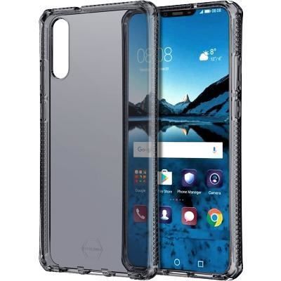 Halvstyv skal - Itskins - Spectrum - Genomskinlig svart - Kompatibel med Huawei P20 - Stötskydd och repmotstånd.