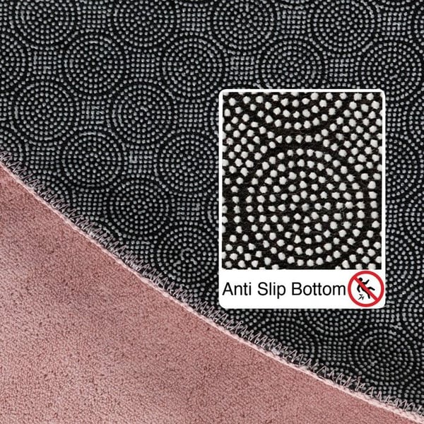 Kortluggad matta - AYYILDIZ - Matta för vardagsrum - Rosa - 80x150 cm - Antislip-baksida