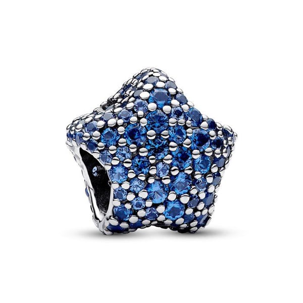 Pendentiv Kvinna - PANDORA - 793026C01 - Rent Silver 925/1000 - Kristall - Blå