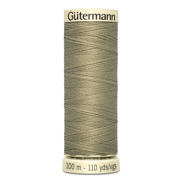 Lot om 5 spolar 100m Tråd 100% polyester Gutermann Ref 788988 - Att 258 - safari