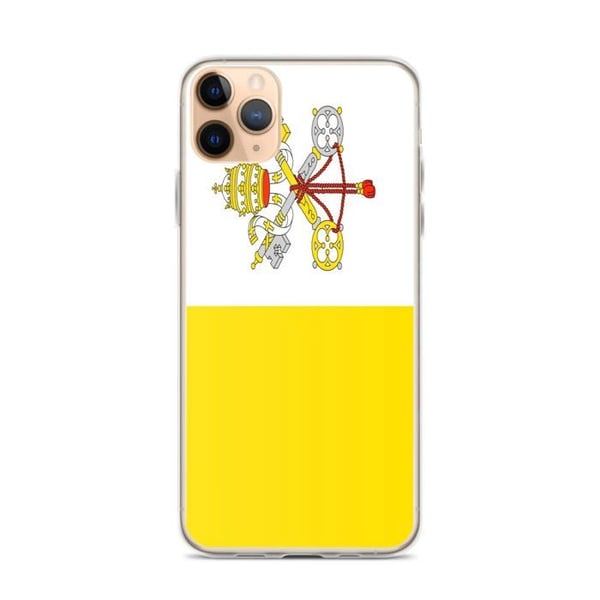 Telefonfodral - PIXELFORMA - Vatikanets flagga - Kompatibel med iPhone 11 Pro Max - Mjuk - Stötabsorberande