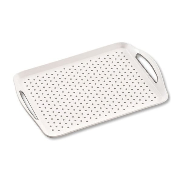 Rutschfast platta med handtag - Vit - L 45,5 x B 32 x H 4,5 cm