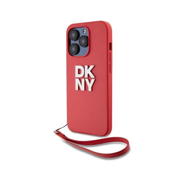 Coque - iPhone 14 Pro - Röd - Handledsrem - Metalliserad Logotyp