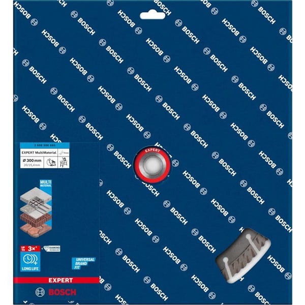 Diamantskärande skivor - BOSCH - Expert MultiMaterial - 300x3x15mm - Hög prestanda - Hållbar