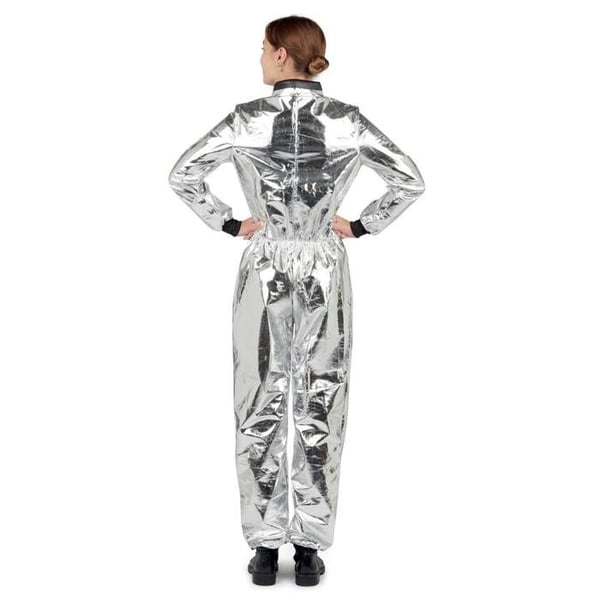Kvinnlig astronautdräkt - PTIT CLOWN - PtitClown - Vit - Endelad dräkt - Patchar med flagga/raket