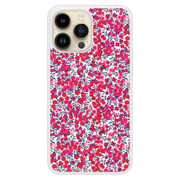 Siliconeförstärkt skal med tryck kompatibelt med Apple iPhone 14 Pro Max Liberty Wiltshire Röd