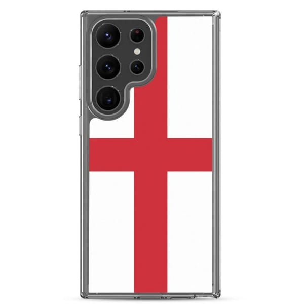 Mobilskal – Englands flagga – Kompatibel med Samsung Galaxy S23 – Mjuk fodral – Slitstark och stöttålig – Pixelforma