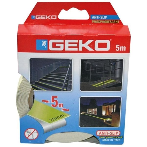 GEKO Anti-halk fosforescerande tejp - 25 mm x 5 m