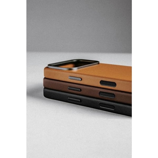 Traditionelt læderetui - NOMAD - iPhone 17 Pro Max - Sort - Kompatibel med MagSafe - Fuld beskyttelse