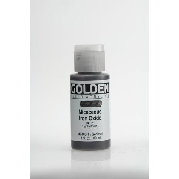 Akrylfärg - Golden - Micaceous Iron Oxide Iriserande - 30ml - Färg Grå - Blandad