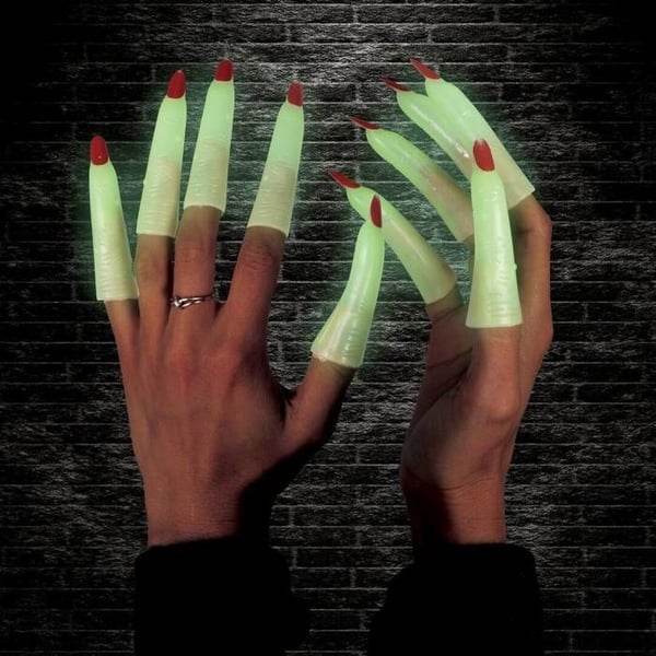 Fosforescerande Häxfinger - PTIT CLOWN - 24076 - 10-pack - Ljusar i mörkret - Halloween-tillbehör