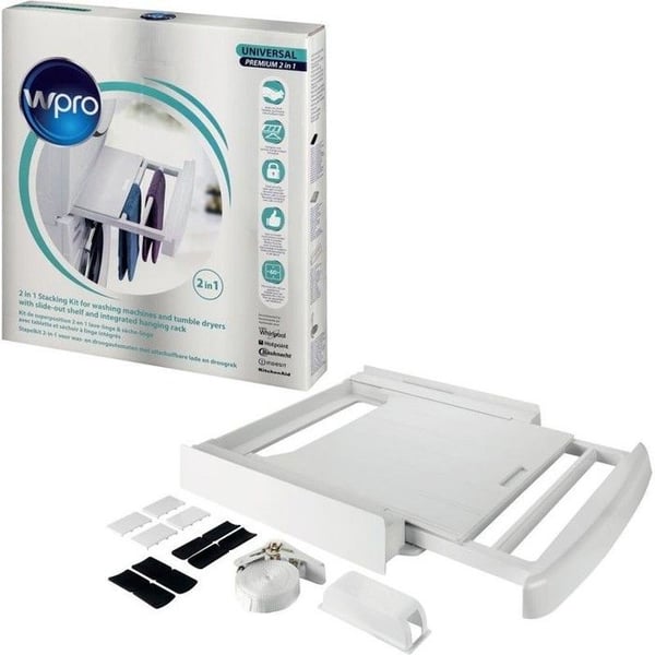 Premium 2 i 1 Universal Stacking Kit - MPM - SKP101 - För torktumlare och tvättmaskiner - Vit