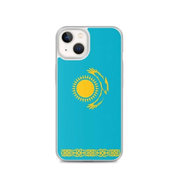 iPhone-fodral - Flerfärgad - Kazakstans flagga - Flexibel - Silikon - Kompatibel med iPhone 13
