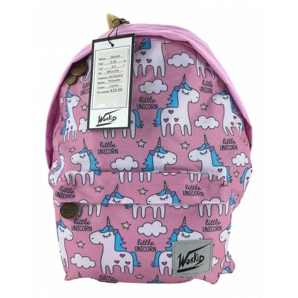 "Workids" barnryggsäck - Rosa Enhörning