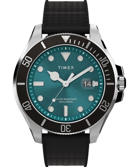 Klocka - TIMEX - TW2V91700 - Svart Silikon - 43 mm - Vattentålig 10 bar