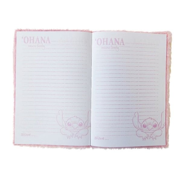 Carnet - Disney - Stitch - Plysch - A5 - Enkel linje - Barn