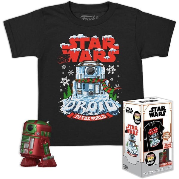 Pocket Pop! & Tee | Star Wars | Holiday R2d2 (mt) Storlek M