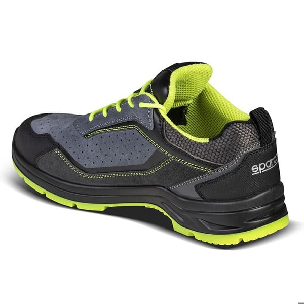 Säkerhetsskor - SPARCO - Indy Texas - Mörkgrå/neongul - Mocka-Nubuck - Unisex