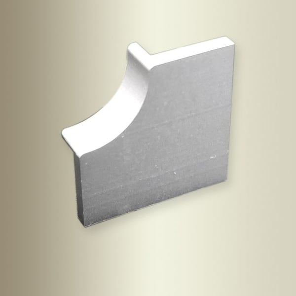 Ändkappa till väggprofil 22 x 22 mm Hålprofil i aluminium Koppling för instick Küberit