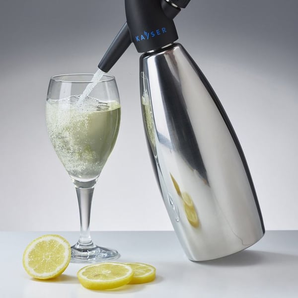 Sodavands-siphon - KAYSER - 3801 - Rustfrit stål - 1L - Nem at rengøre