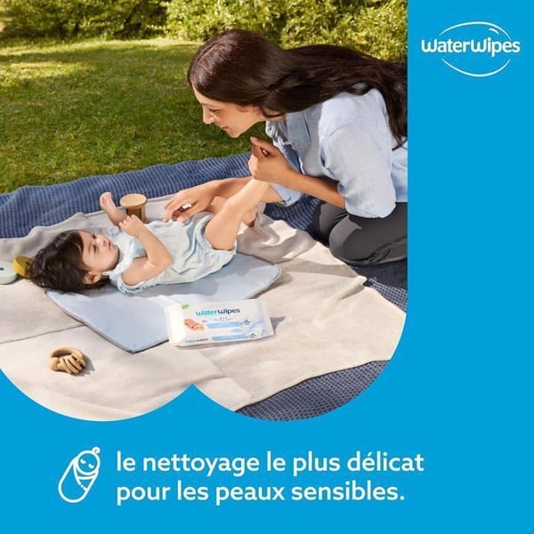 Våtservetter Baby WaterWipes Sensitive+ Nyfödda & Baby - Pack 12 x 60 enheter - 99,9% vatten, utan parfym