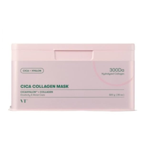 Ansiktsmask - VT COSMETICS - CICA KOLLAGENMASK - 30 st - Intensiv återfuktning - Vegansk