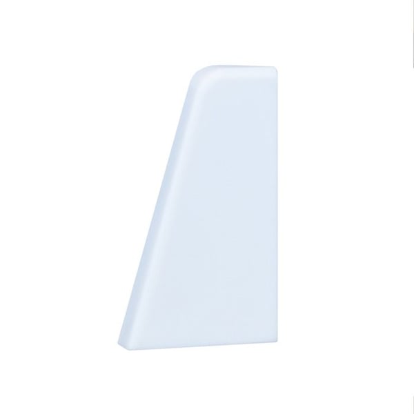 Högerände för Sockel 15 x 40 mm Sockeltillbehör PVC Vit