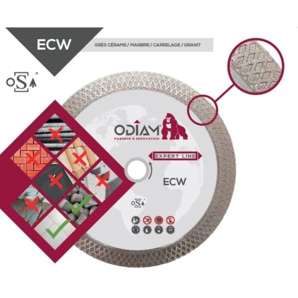 ECW diamantklinga Ø125 - Borrning 22.23 - ODIAM - ECW00013