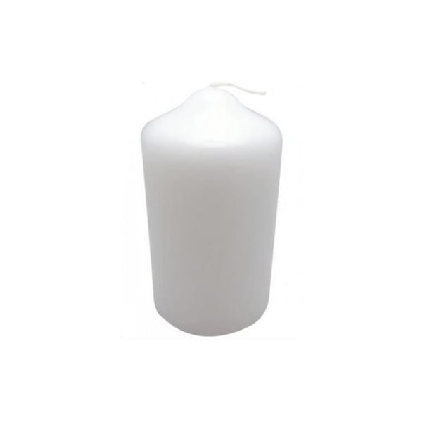 Cylindriskt vitt ljus 9 cm