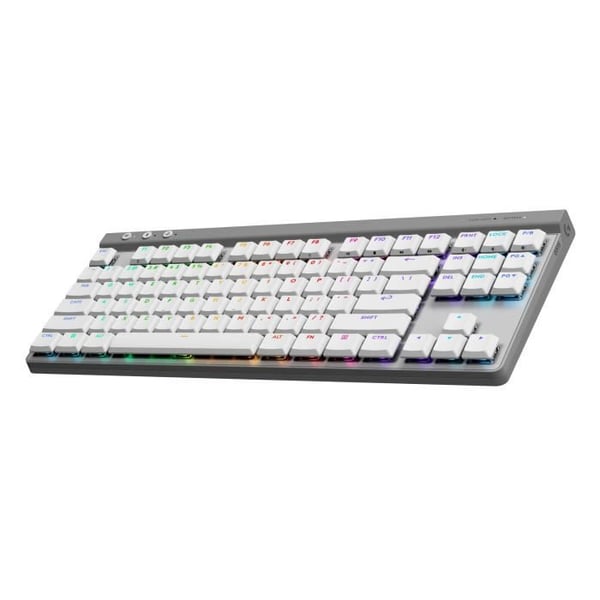Spelklaviatur - Trådlös - Logitech G - G515 TKL Lightspeed - AZERTY - Taktile mekaniska - Bakgrundsbelyst - Vit