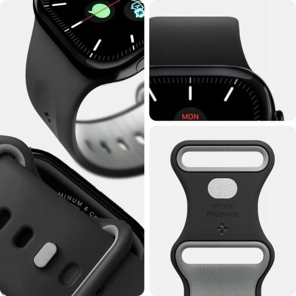 Smartklocka - SPIGEN - NANO POP - Svart Sesam - 40/41/42 mm - Kompatibel med Apple Watch 6/7/8/9/10/SE